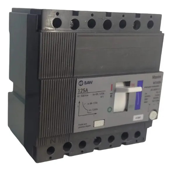 Interruptor Automático BAW 4P 125A 500V M160N Protección Termomagnética