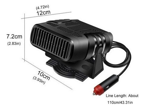 Aquecedor Portátil De Veículos Automotivos Poderosos 12v/24v