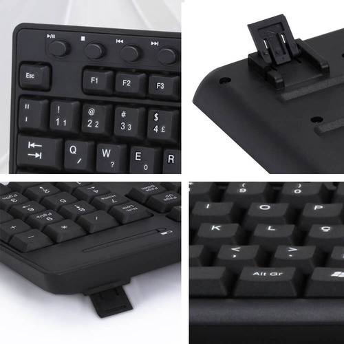 Imagem 4 de 7 de Kit Teclado E Mouse Bluetooth Wireless 2.4 Ghz Escritório