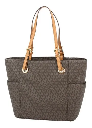 Bolsa Michael Kors Original Con Certificado Cafe Mk Signatur