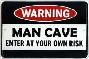 Cartel De Puerta De Metal Con Texto En Ingles Man Cave Ent