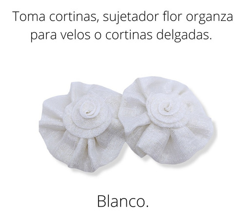 Toma Cortinas Par Amarra Flor Organza Cortina Delgada Y Velo