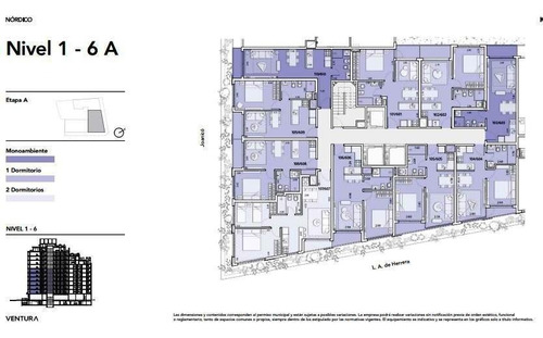 Imagen 7 de 14 de Apto 1 Dormitorio, 1 Baño, Cocina Integrada, Terraza.