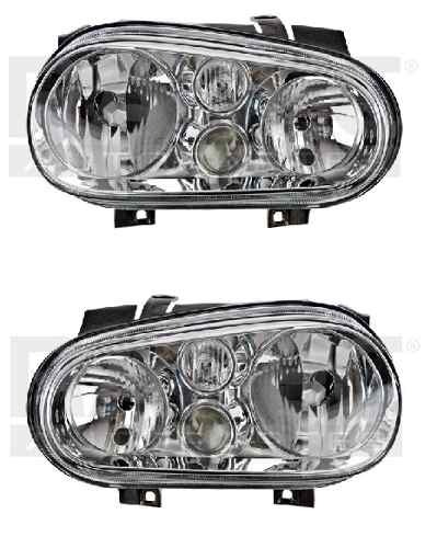 Par Juego Faros Vw Golf 2000 - 2007 Con Faro Niebla Tyc Rxc