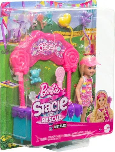 Barbie Chelsea Doll & Lollipop Stand Playset Con Accesorios,