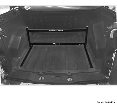 Divisor Cargas Caçamba Fiat Toro 2022 2023 Aço Preto