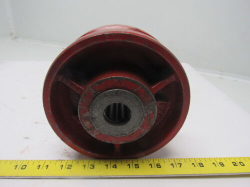 6 Cast Iron V Groove Caster Wheel W/bearing 1 Id 3-1/2 Ssc