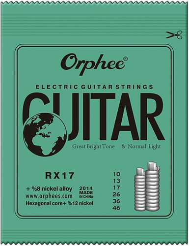 Encordado Para Guitarra Eléctrica Orphee Rx17 (10-46)