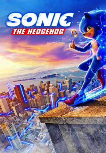 Pósters Película Sonic The Hedgehog - 2020 - 120x85 Cm