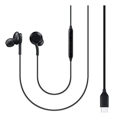 Auriculares Stereo Usb Tipo C Compatible Con Samsung Moto Color Negro