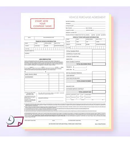 Contrato De Compra De Vehículo Usado - Nextdaylabels (3 Part