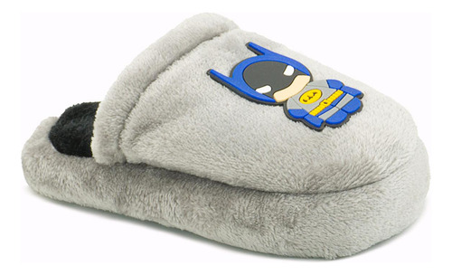 Pantufla Pequenos Pasos Niño Batman Gris Afelpada 18-19.5