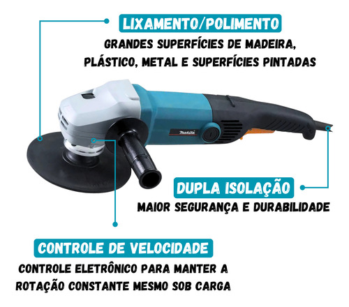 Lixadeira Angular Politriz Makita 7 Sa7000c 220v Mostruário