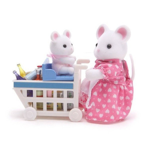 De Compras En El Supermercado Con Bebe Raton Sylvanian 5043