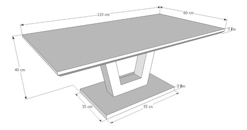 Imagen 2 de 7 de Mesa De Centro Madera Lacada 100 Cm X 60 Cm Ref Italia