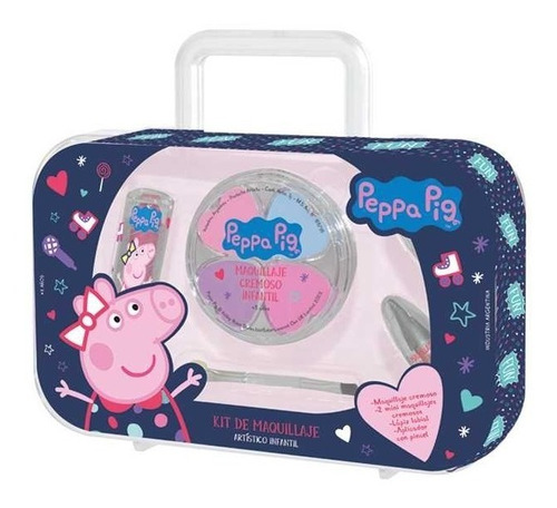 Valija Maquillaje Cremoso Infantil Disney Peppa Pig Original