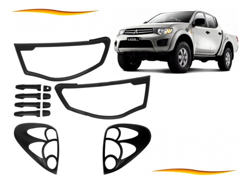 Kit Bisel Black Edition Para Mitsubishi L200 2009  2015