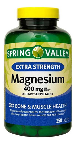 Spring Valley Magnesio 400mg 250tab Tienda 