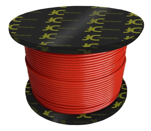 100m Cabo Aço Revestido Para Academia Pvc Vermelho 1/8 X 4,8