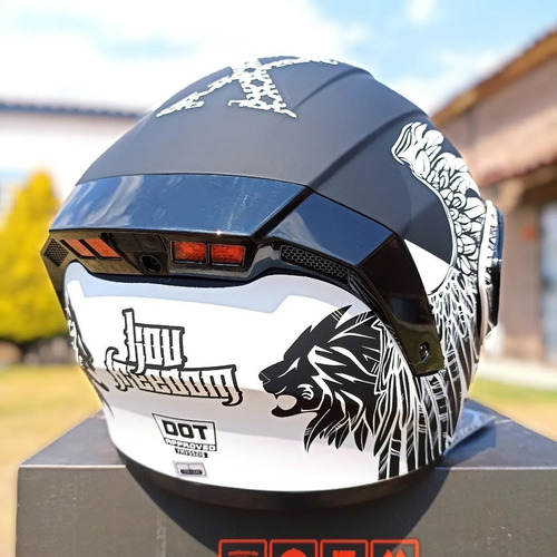 Casco Kov Estelar Freedoom Abatible Para Moto Con Luz Stop