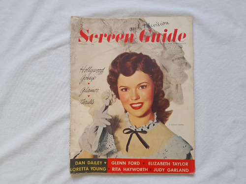 Revista Screen Guide 1949. Cine Television Shirley Temple
