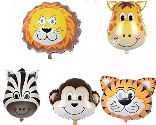 Set Globos Animales Animalitos Selva Safari Gigantes 80 Cm