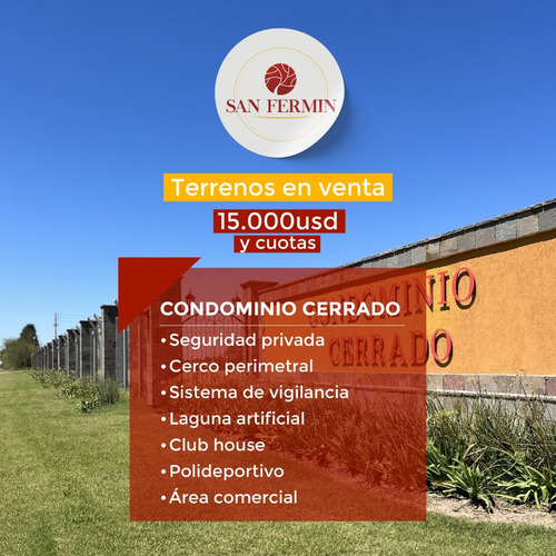Lote Terreno Barrio Cerrado Zona Oeste Financiados Con Seguridad 24 Hs