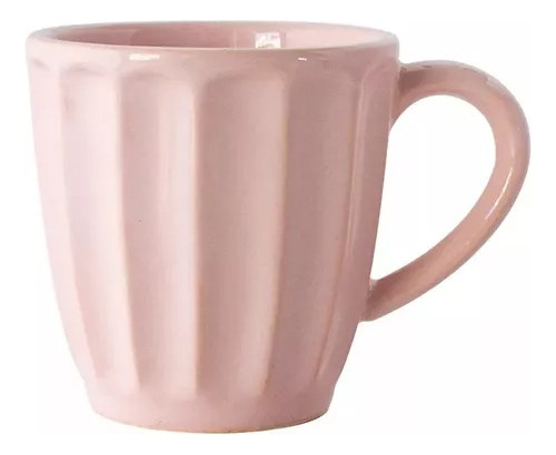 Taza Alta Asa Ceramica Cafe Te Color Bebida Bazar Trendy