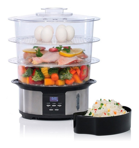 Imagen 3 de 8 de Vaporiera Liliana Digital Av930 Naturel 1 A 3 Niveles 12l Pc