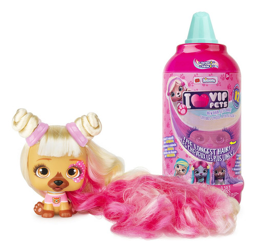 Vip Pets  Muñeca Sorpresa Para El Pelo Serie 1 Botella Mouss