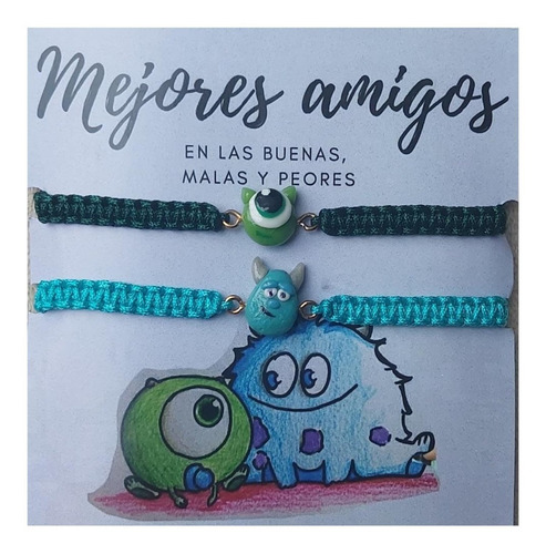 Pulseras De Mike Y Sullivan Mejores Amigos