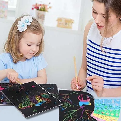 Manualidad Con Papel - Rainbow Scratch Paper Art Kit Para Ni