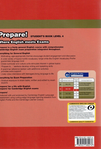 Prepare! 4 Student´s Book - B1 English Profile -