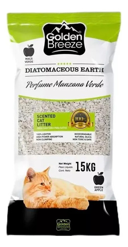 Piedras Sanitarias Golden Breeze Perfume Manzana Gatos 15 Kg