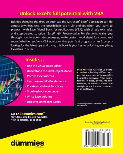 Libro: Excel Vba Programming For Dummies (for Dummies