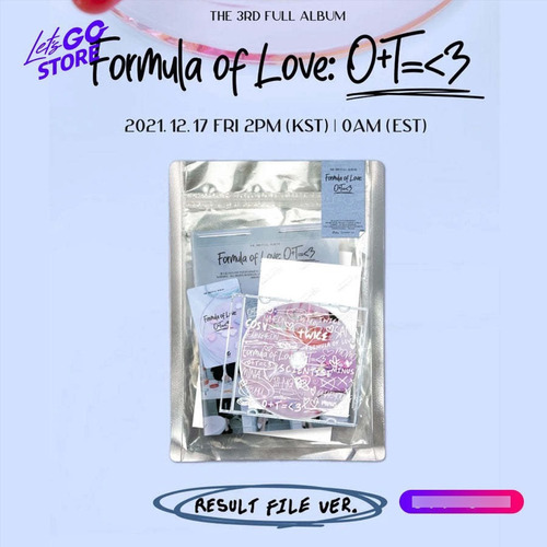 Imagen 1 de 1 de Twice - 3er Album - Formula Of Love:o+t=3 /  Result File