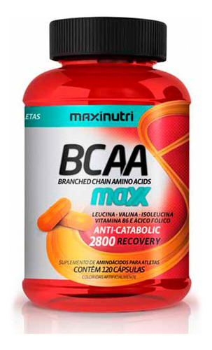 Bcaa Maxx Anti Catabolic 2800 Com 120 Cápsulas Maxinutri