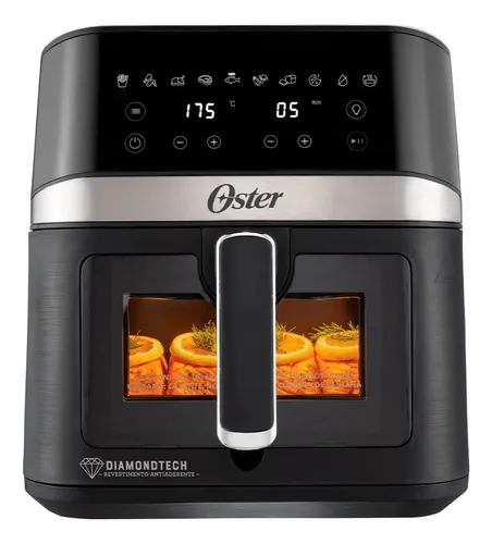Fritadeira Diamondtech Oster 6l Com Visor Transparente Cor Preto