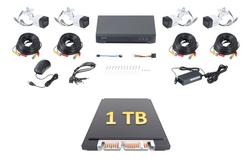 Imagen 3 de 6 de Kit Turbohd 4 Cámaras Bala 5 Mp Dvr 4 Canales Con Dd 1 Tb