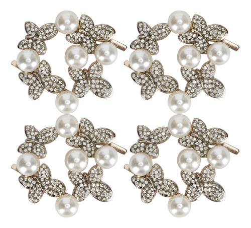 Adornos De Perlas, 4 Piezas, Clips De Zapatos De Moda, De Al