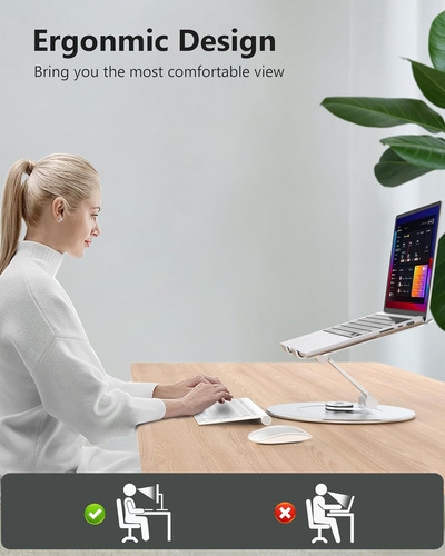 Soporte Ajustable Para Computadora Portátil Con Base Girator