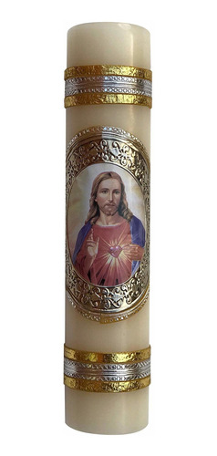 Vela Del Sagrado Corazón De Jesús Hecha A Mano Con El Corazó