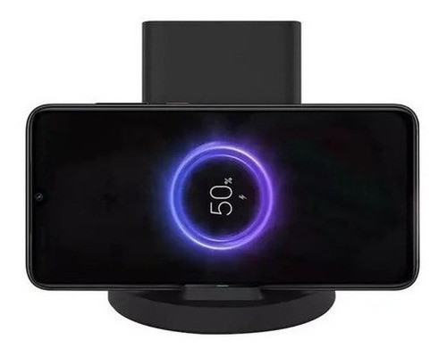 Imagen 5 de 5 de Cargador Xiaomi Mi Wireless Stand Inalámbrico 20w + Cable C Negro