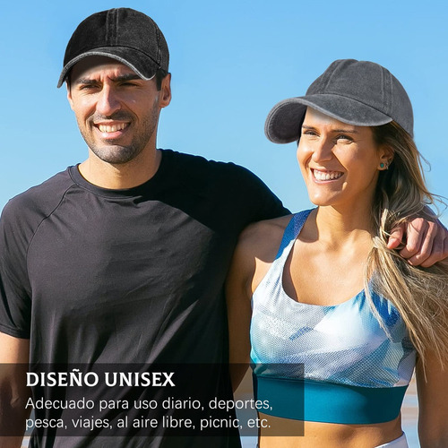 A, 4pz Gorra Béisbol Vintage Algodón Con Sólido Color