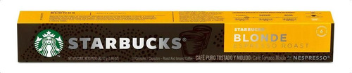 Cápsula De Café Starbucks By Nespresso Café Blonded Espresso Roasted Con 10 Cápsulas De 5.3g