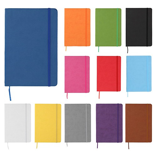 150 Libreta Tipo Moleskine De Poliuretano Cuaderno Escritori Color Azul Marino