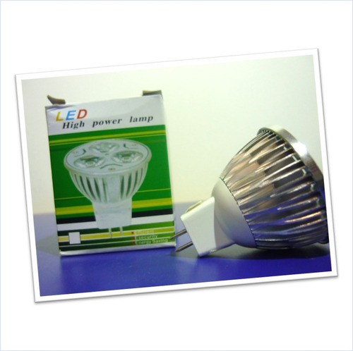 Imagen 3 de 3 de Bombillo Mr16 3w Led 12v Luz Blanca 6500k