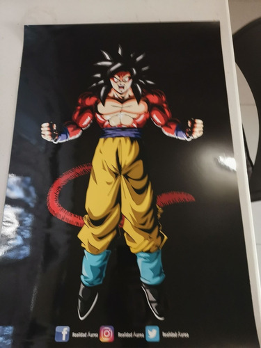 Goku Super Saiyajin Fase 4 En Poster, Con Realidad Aumentada