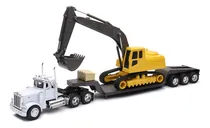Comprar New Ray 1:32 Trailer Peterbilt 379 Lowboy Mano De Chango Color Blanco