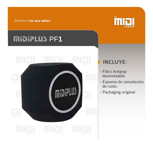 Midiplus Pf1 Filtro Pantalla Acústica Antipop Profesional